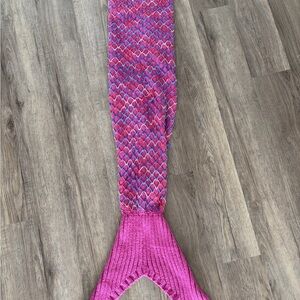Pink Mermaid Tail Blanket for Kids